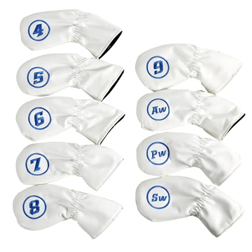 9Pcs PU Leder Golfplätze Eisen Headcover Dicke Synthetische wasserdichte Golfplätze Eisen Headcover Club Headcover Fit Die Meisten Marke von PLCPDM