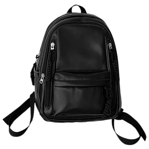 Geräumiger Rucksack Aus Weichem PU Leder Für Damen Und Herren Vielseitige College Büchertasche Für Teenager Großer Laptop Reise Tagesrucksack von PLCPDM