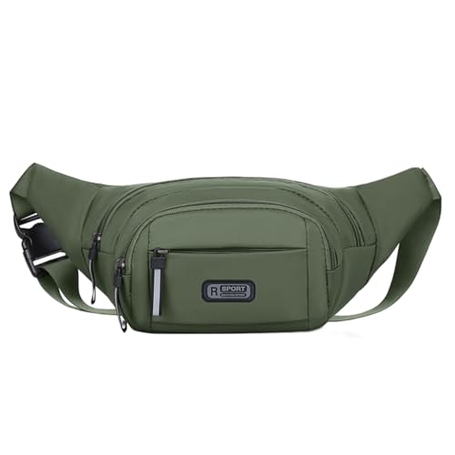 Multifunktionale Brusttasche für Herren, Bauchtasche mit verstellbarem Riemen, lässige Hüfttasche, Gürteltasche für Reisen, Wandern, grün von PLCPDM