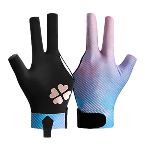 PLCPDM 1 x rutschfester Billard-Handschuh mit 3 offenen Fingern, für Linkshänder, Snooker, Billard, Pool, Sport-Zubehör von PLCPDM
