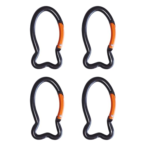 PLCPDM 4 x Aluminium-Schlüsselanhänger zum Aufhängen, Fischform, Federclip, Karabiner, Schlüsselringe, Clip zum Aufhängen von PLCPDM