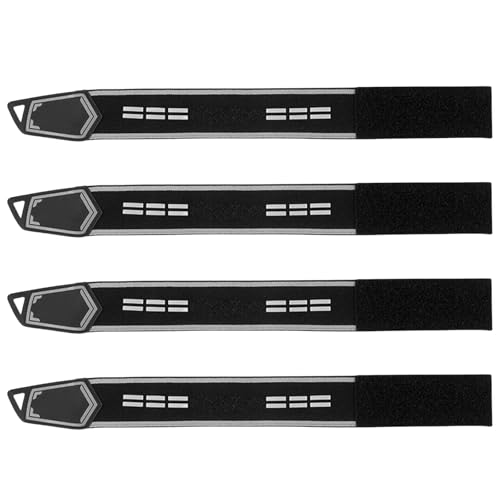 PLCPDM 4Pcs Reflektierende Radfahren Bein Band Elastische Fahrräder Hosen Strap Ridings Ausrüstung Ankle Strap Radfahren Sicher Bein Strap von PLCPDM