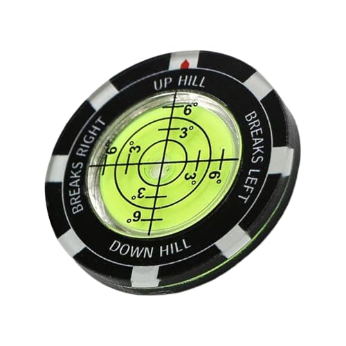 PLCPDM Golfs Green Reader Golfball Marker Runde Wasserwaagen Hohe Präzision Putting Hilfe Wasserwaagen Golfball Marker von PLCPDM