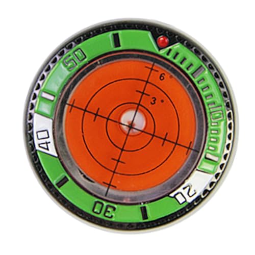 PLCPDM Golfs Green Reader Golfball Marker Runde Wasserwaagen Hohe Präzision Putting Hilfe Wasserwaagen Golfball Marker von PLCPDM