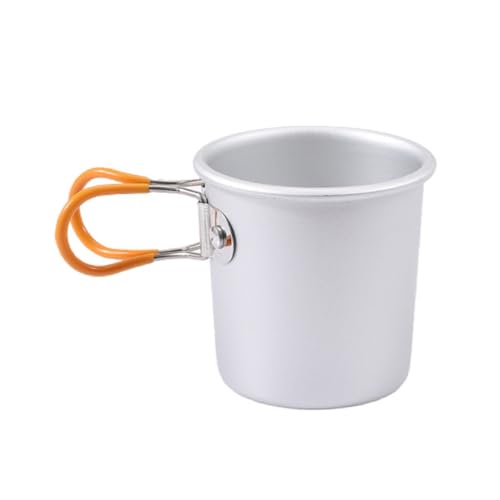 PLCPDM Kaffeetasse Aus Aluminiumlegierung Mit Klappgriff Picknick Trinkbecher Utensilien Outdoor Reise Wasserbecher Camping Picknick Becher von PLCPDM