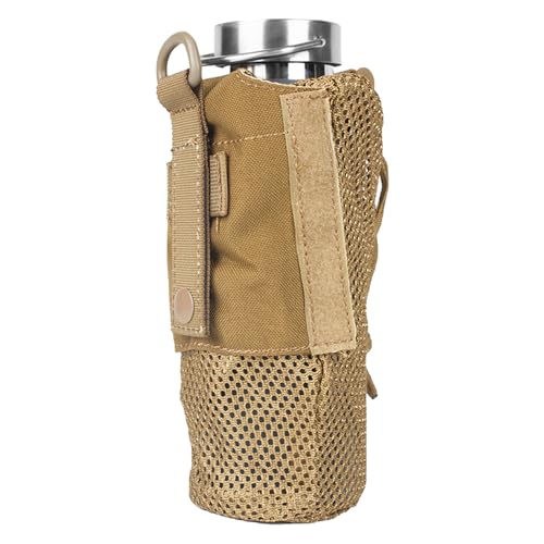 PLCPDM Tactically Nylon Netze Wasserflaschenbeutel Kordelzug Outdoor Wasserflaschenhalter Hüfttasche Für Wandern Camping Reisen von PLCPDM