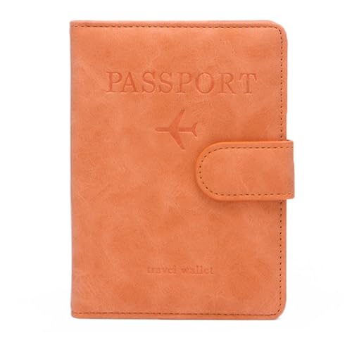 Reisepasshülle, mehrere Taschen, Reisepasshülle, Reisebrieftasche, Organizer, Reisezubehör für Kreditkarten, Orange von PLCPDM