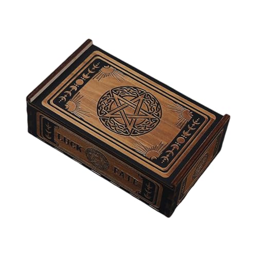 Tarotkarten-Aufbewahrungsbox aus Holz, für Tarotkarten, kleine Schmuckkästchen, tragbare Wahrsager-Aufbewahrungsbox von PLCPDM