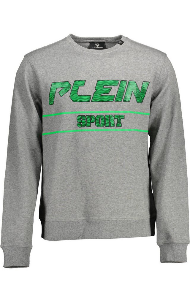 PLEIN SPORT Sweatshirt Grauer Herrenpullover: Langarm mit Kontrastdetails PLEIN SPORT Sweatshirt Grauer Herrenpullover: Langarm mit Kontrastdetails von PLEIN SPORT