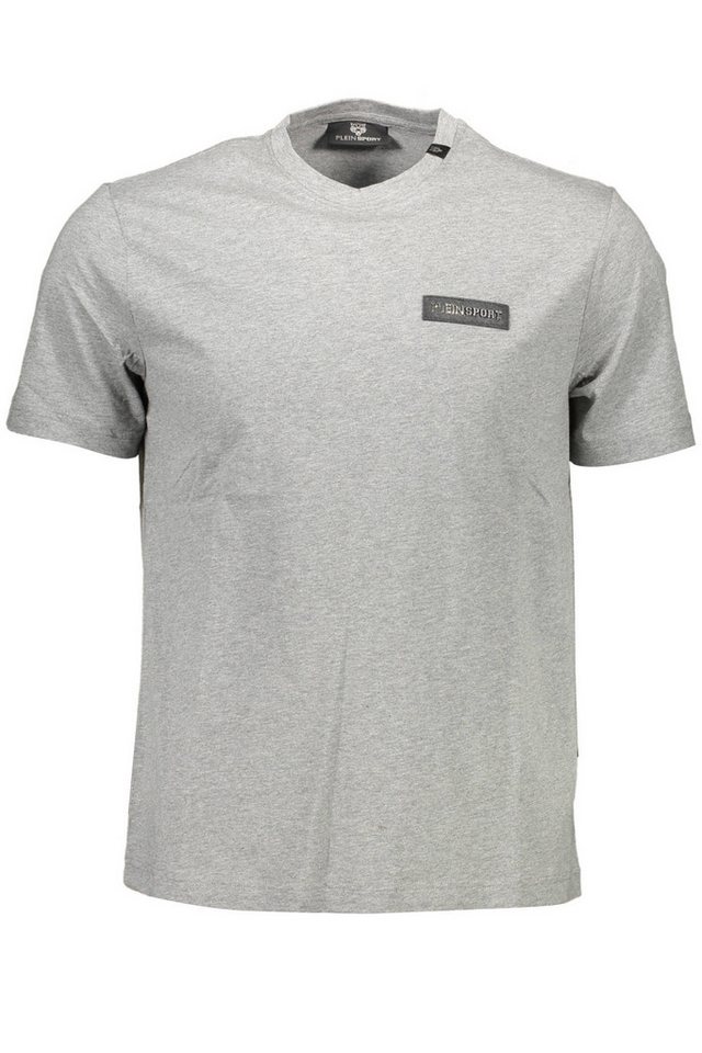 PLEIN SPORT T-Shirt Graues Herren Kurzarm-T-Shirt mit Rückendruck und PLEIN SPORT T-Shirt Graues Herren Kurzarm-T-Shirt mit Rückendruck und von PLEIN SPORT
