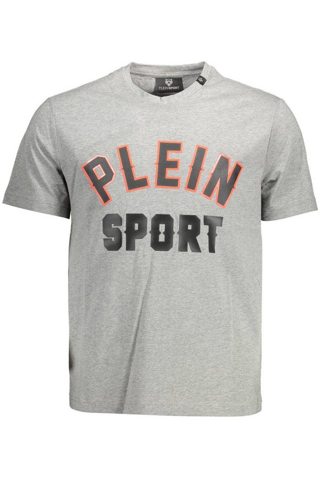 PLEIN SPORT T-Shirt Herren Kurzarm-T-Shirt Grau mit Kontrastdetails und PLEIN SPORT T-Shirt Herren Kurzarm-T-Shirt Grau mit Kontrastdetails und von PLEIN SPORT