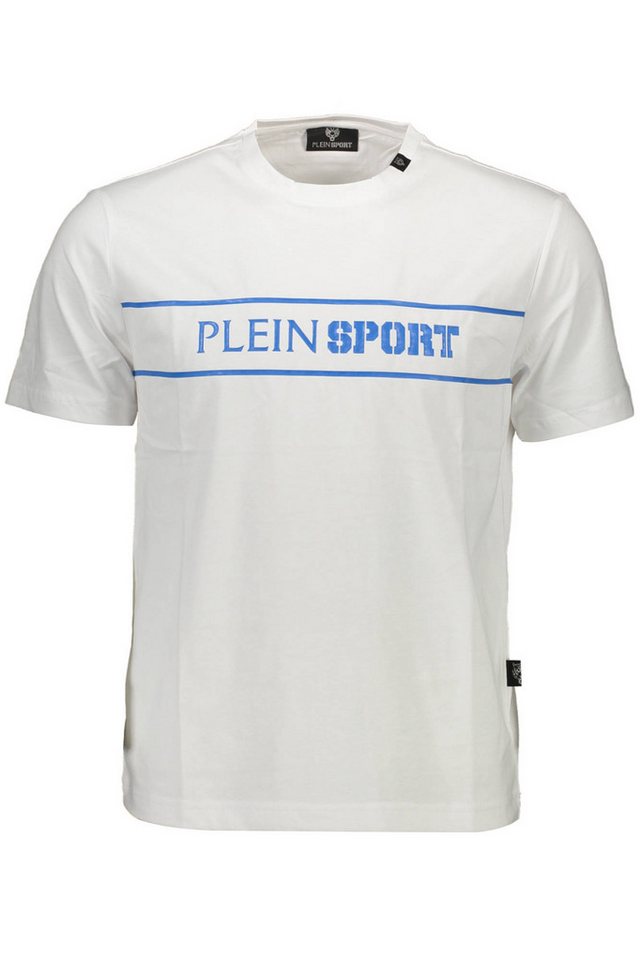 PLEIN SPORT T-Shirt Herren Kurzarm T-Shirt Weiß mit Kontrastdetails von PLEIN SPORT