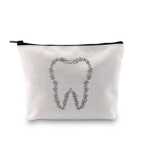 PLITI Dental Hygieniker Geschenke Dental Make-up Tasche New Dentist Geschenk Zahnarzt Assistent Geschenk RDH Geschenk Dental Schule Abschluss Geschenk, Herzzahn-Bagu, modisch von PLITI