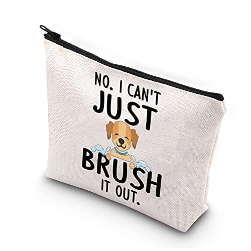 PLITI Hundefriseur-Make-up-Tasche für Haustiere, Friseur, Hundepflege, Geschenk, Hundesalon, Geschenk, No I Can't Just Brush It Out Kulturbeutel, Brush It Out U PLITI Hundefriseur-Make-up-Tasche für Haustiere, Friseur, Hundepflege, Geschenk, Hundesalon, Geschenk, No I Can't Just Brush It Out Kulturbeutel, Brush It Out U von PLITI