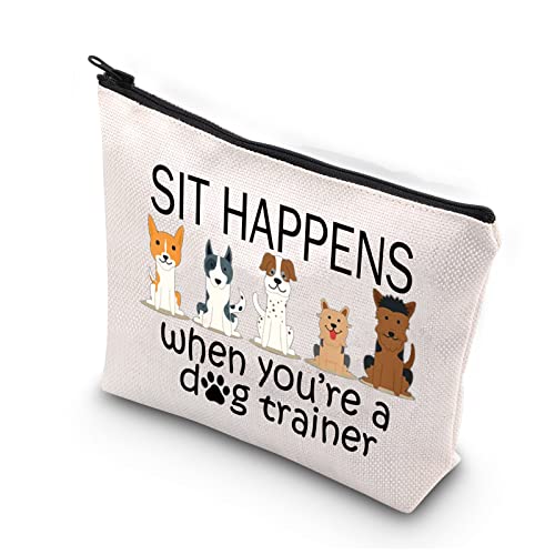 PLITI Hundetrainer Geschenk Hundetrainer Geschenk Hundetrainer Make-up Tasche Sit Happens When You're A Dog Trainer Thank You Geschenk, Sit Happens Bu von PLITI