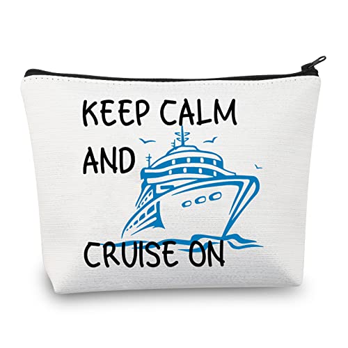 PLITI Kreuzfahrt-Make-up-Tasche für Kreuzfahrt, Geschenk, Keep Calm and Cruise On Cruise Lover Mädchen Reise Geschenk Mädchen Wochenende Kosmetiktasche, Keep Calm Cruiseu, Modisch PLITI Kreuzfahrt-Make-up-Tasche für Kreuzfahrt, Geschenk, Keep Calm and Cruise On Cruise Lover Mädchen Reise Geschenk Mädchen Wochenende Kosmetiktasche, Keep Calm Cruiseu, Modisch von PLITI