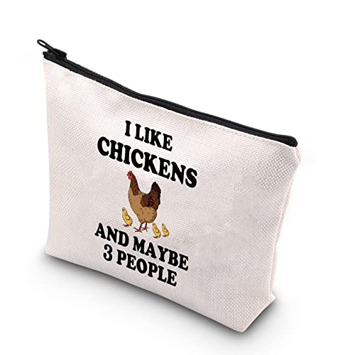 PLITI Make-up-Tasche für Hühner, lustiges Geschenk für Frauen, Huhn, Mutter, Geschenk für Hühner, Mutter, Geschenk für Hühner und vielleicht 3 Personen, Reisetasche, I Like Chickensu PLITI Make-up-Tasche für Hühner, lustiges Geschenk für Frauen, Huhn, Mutter, Geschenk für Hühner, Mutter, Geschenk für Hühner und vielleicht 3 Personen, Reisetasche, I Like Chickensu von PLITI