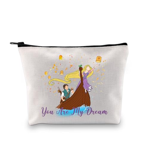 PLITI Princess Rapunzel Kosmetiktasche, verhedderter Liebhaber, Geschenke, You Are My Dream Rapunzel Fans, Make-up-Tasche, verheddert, goldfarben, Sonnengeschenk, You My Dream Bagu, modisch PLITI Princess Rapunzel Kosmetiktasche, verhedderter Liebhaber, Geschenke, You Are My Dream Rapunzel Fans, Make-up-Tasche, verheddert, goldfarben, Sonnengeschenk, You My Dream Bagu, modisch von PLITI