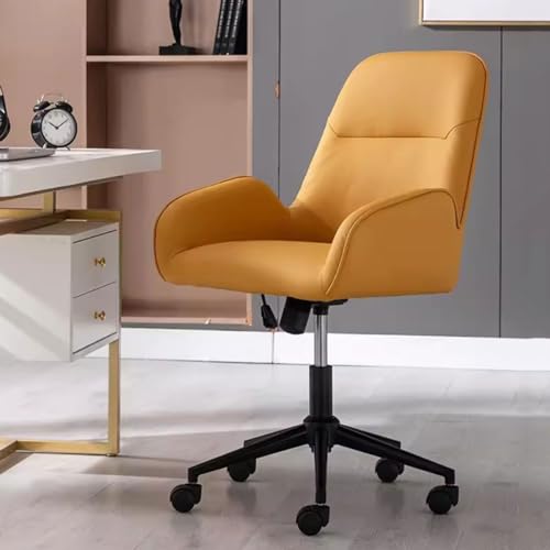 PLJKIHED Bürostuhl, Drehstuhl auf Gips, Sessel aus Kunstleder, höhenverstellbarer Stuhl, Bürostuhl mit Rückenlehne, moderner Rollstuhl Stabilize von PLJKIHED