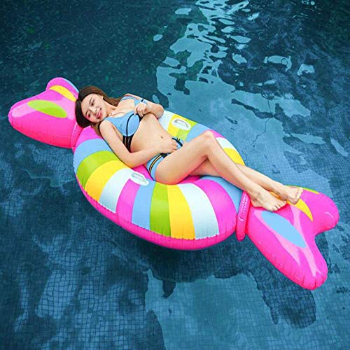 Pool Floats Airbeds Wasser Aufblasbares Bett Aufblasbare Schwimmreihe Große Süßigkeiten Schwimmreihe Erwachsene Kinder Stabilize von PLJKIHED