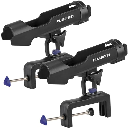 PLUSINNO Angelboot-Rutenhalter mit großer Klemmöffnung, um 360 Grad verstellbar, Angelrutenständer, zusammenklappbarer Halter (2 Stück, blau) PLUSINNO Angelboot-Rutenhalter mit großer Klemmöffnung, um 360 Grad verstellbar, Angelrutenständer, zusammenklappbarer Halter (2 Stück, blau) von PLUSINNO