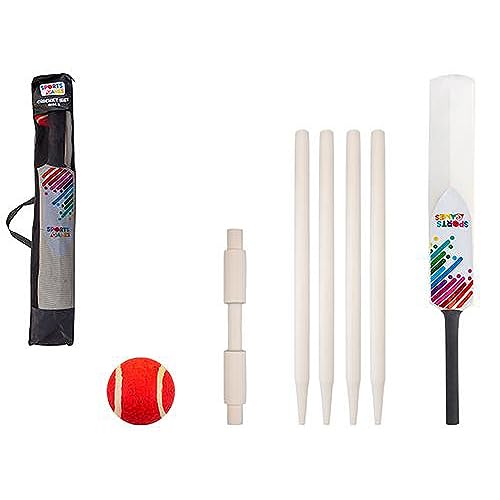 PMS Cricketschläger-Set aus Holz, Größe 5, Kugel, Wanne, Dochte in Tasche PMS Cricketschläger-Set aus Holz, Größe 5, Kugel, Wanne, Dochte in Tasche von PMS