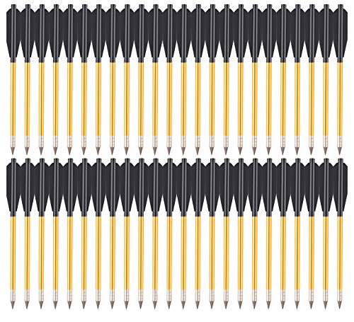 PMSM Aluminium Armbrust Pfeile mit Schlagschrauben, 50 bis 80 LBS für Jagd, Pistolenarmbrust,Armbrustbolzen, Präzisions-Zielscheibe, Bogenschießen (60 Stück) von PMSM