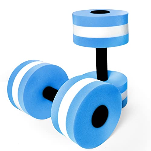 Wasser-Hanteln, 2 Stück, Wassergewichte für Poolübungen, Wasserhanteln für Wassergymnastik, hochdichtes Pool-Trainingsgerät für Erwachsene, Rosa (Blau) von PMVRTHQV