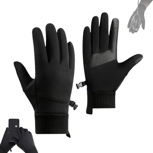 PNZLZIA Dodorado-Handschuhe, Dodorado Premium Thermo-Handschuhe, Dodorado Thermo-Touchscreen-Handschuhe, wasserdichte, Winddichte Handschuhe (Large,Black-B) von PNZLZIA