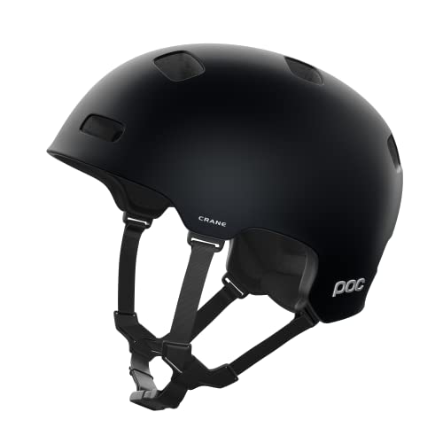 POC Crane MIPS Fahrradhelm - Leichter, strapazierfähiger und druckstabiler Helm mit einem einzigartigen, doppelt verstärkten EPS-Einsatz, Uranium Black Matt von POC