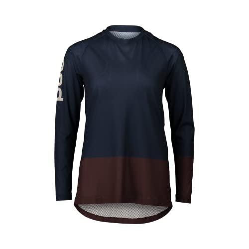 POC Damen W's Mtb Pure Ls Jersey T-Shirt, Turmaline Navy/Axinite Brown, S von POC