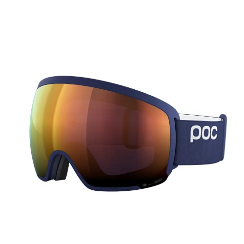 POC Orb Clarity Skibrille - Mehr sehen und besser sehen mit der Google passenden zu allen POC Ski- und Snowboardhelmen,Lead Blue/Spektris Orange, von POC