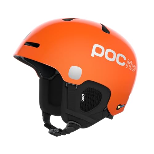 POC POCito Fornix MIPS - Leichter und sicherer Ski- und Snowboardhelm für Kinder mit NFC Chip, Fluorescent Orange, XS-S (51-54cm) von POC