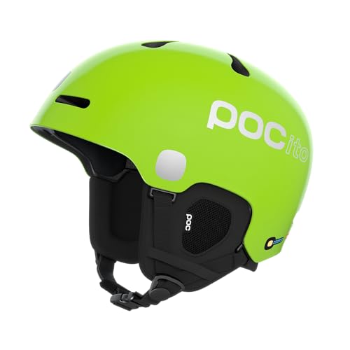 POC POCito Fornix MIPS - Leichter und sicherer Ski- und Snowboardhelm für Kinder mit NFC Chip, Fluorescent Yellow/Green, M-L (55-58cm) von POC