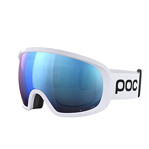 POC Fovea Clarity Comp - Optimale Skibrille für den Wettkampf, Hydrogen White/Spektris Blue von POC