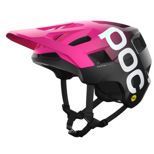 POC Unisex – Erwachsene Kortal Race MIPS Fahrradhelm, Fluorescent Pink/Uranium Black Matt, L (59-62cm) von POC