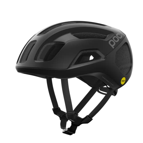 POC Ventral AIR MIPS Rennradhelm - Fahrradhelm mit präzisen Belüftungsöffnungen und integrierten Kanälen für einen kontrollierten Lufteintritt, Uranium Black Matt von POC