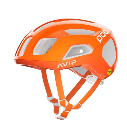 POC Ventral AIR MIPS Rennradhelm - Fahrradhelm mit präzisen Belüftungsöffnungen und integrierten Kanälen für einen kontrollierten Lufteintritt, Fluorescent Orange AVIP POC Ventral AIR MIPS Rennradhelm - Fahrradhelm mit präzisen Belüftungsöffnungen und integrierten Kanälen für einen kontrollierten Lufteintritt, Fluorescent Orange AVIP von POC
