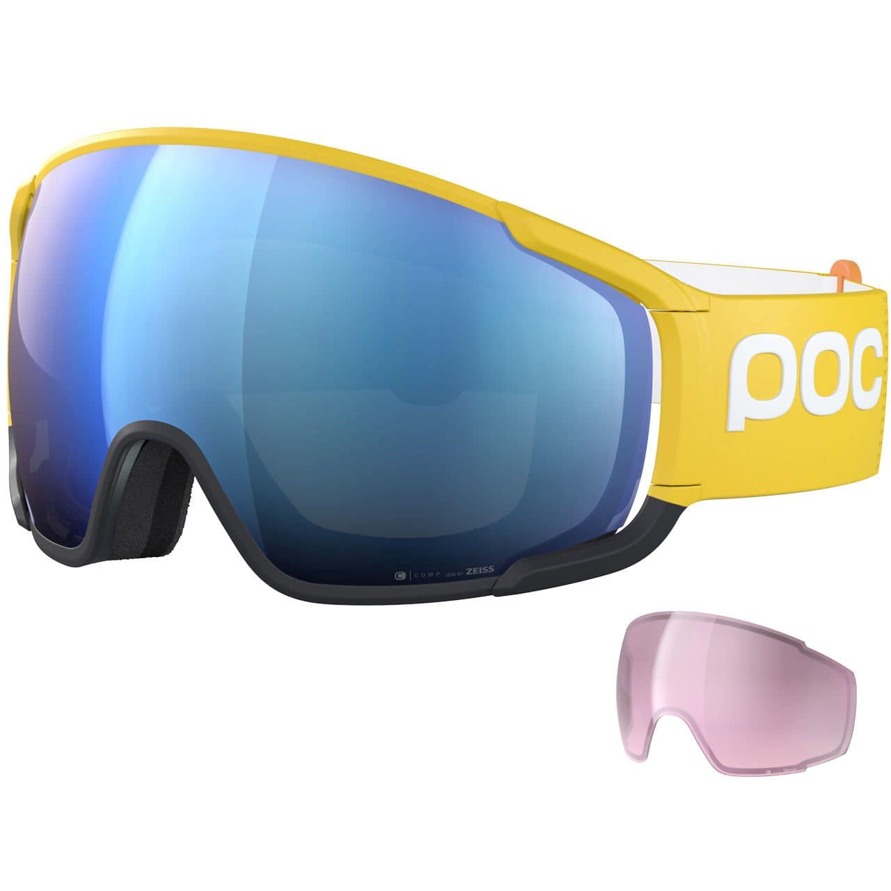 POC Zonula Clarity Comp aventurine yellow/uranium black/spektris blue + Ersatzscheibe von POC