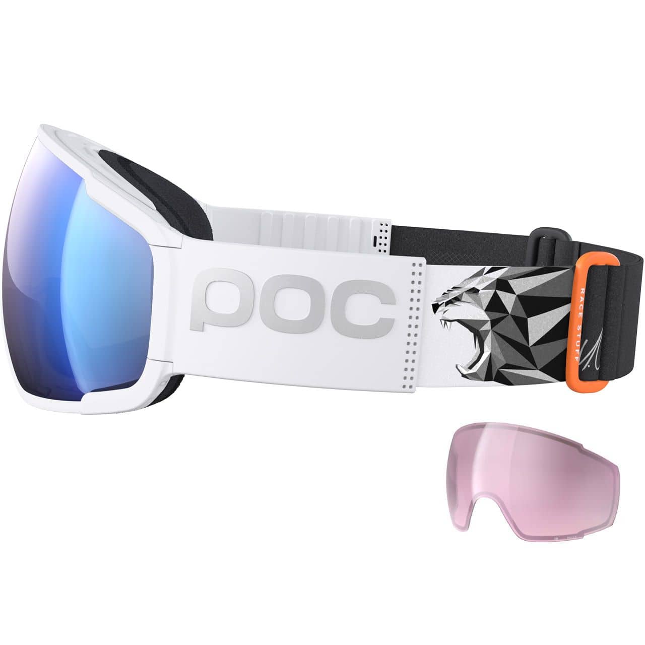 POC Zonula Race Marco Odermatt Edition hydrogen white/uranium black/partly sunny blue + Ersatzscheib von POC