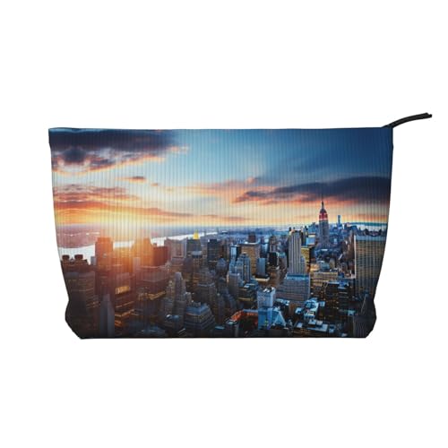 New York City Skyline Make-up-Tasche, Reise-Organizer, Kosmetiktasche, groß, weit geöffnet, Schwarz, Einheitsgröße, Schwarz, One Size New York City Skyline Make-up-Tasche, Reise-Organizer, Kosmetiktasche, groß, weit geöffnet, Schwarz, Einheitsgröße, Schwarz, One Size von POCUK