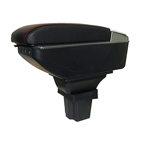 PODIYCOTZ Modifizierte Armlehnenbox für Chevrolet Trax Tracker Holden Trax 2013–2017, Mittelkonsole, drehbar, mit Aschenbecher, USB (D-Stil, Schwarz-Weiß) von PODIYCOTZ