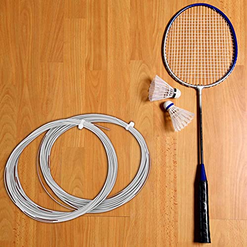 2 Stück Langlebige Badminton-Saite, Badmintonschlägersaite, Badmintonschlägersaite, Schlägersaiten (White) von POENVFPO