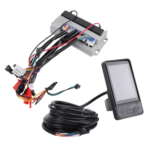 POENVFPO Motor-Bürstenloser Controller, 500 W 28 A Elektrofahrrad, Bürstenloser Motor-Controller, Bildschirm-Hintergrundbeleuchtung, LCD-Anzeige, Messgerät mit Rillendesign von POENVFPO