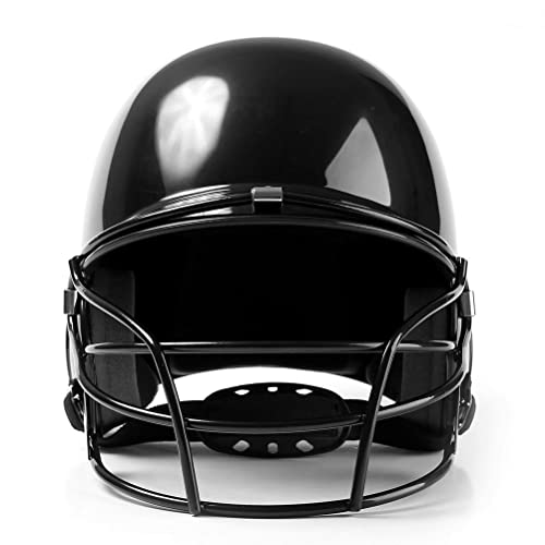 POENVFPO Softball-Helm, Dual-Density-Stoßabsorptionsschaum-ABS-Schalenhelm mit Gesichtsschutz für Jugendliche und Erwachsene (Black) von POENVFPO