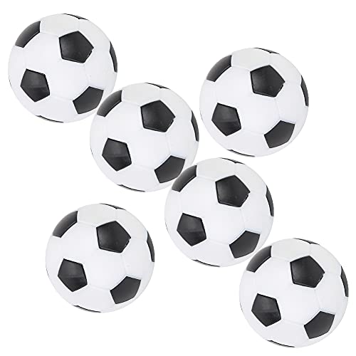 POENVFPO Tischfußball-Tischfußbälle, Ersatz, 32 Mm ABS, Schwarz, weiß, 4 Stück, 6 Stück, Tischfußball-Enthusiasten, Geeignet für Alle Tischfußballtische (6PCS) von POENVFPO