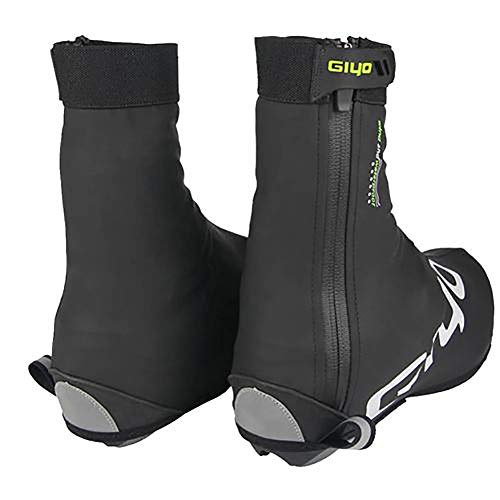 POENVFPO Winddichter, Wasserdichter Schuhüberzug mit Reflektierendem Streifen, Warme Überschuhe Zum Wandern, Radfahren, Motorradfahren (Black) von POENVFPO