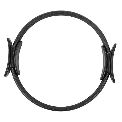 POENVFPO Yoga-Ring, Yoga-Pilates-Ring, Fitness-Kreis mit Zwei Griffen für das Training der Muskeln und der Hüftkurve (Black) von POENVFPO