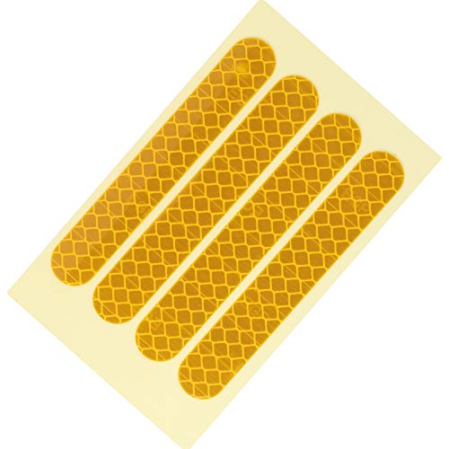 Reflektierendes Aufkleberset für Vorder- und Hinterrad, mit Wasserabweisendem PVC-Material, Passend für Elektroroller-Zubehör (Yellow) von POENVFPO