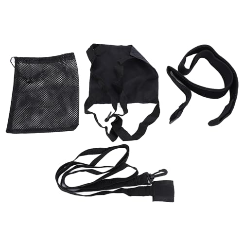 Schwimm-Fallschirm-Widerstandstrainingsset, Schwimm-Kraftübungs-Widerstandsgürtel mit Schleppfallschirm für Ausdauerschwimmen, Schwimm-Sprint-Training (Black) von POENVFPO